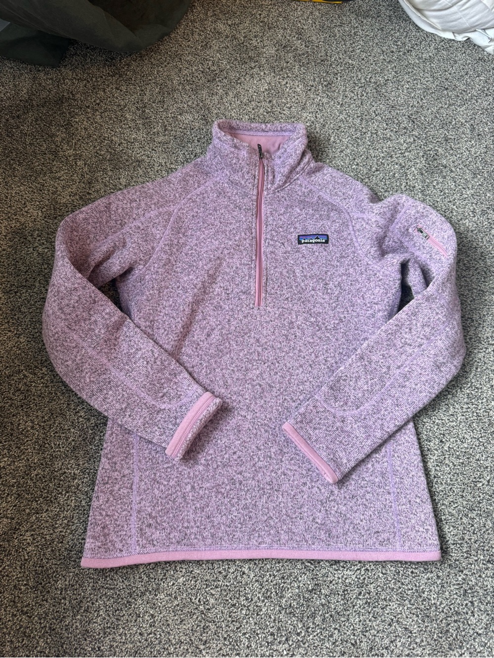 Patagonia Women's Lavender Cowl Neck Half-Zip Pullover